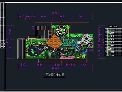 屋顶花园 绿化 平面图