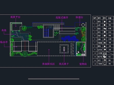 屋顶花园 平面设计图