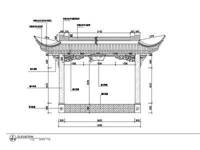 景观凉亭 施工图