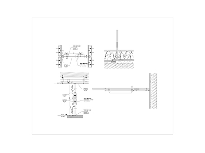 玻璃门 做法节点 大样图 通用节点