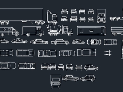 车 立面图库