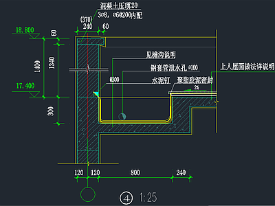 天沟结构 建筑通用节点