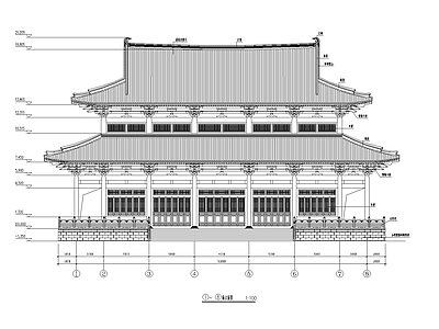 中式古建 观音殿 建筑结构 施工图