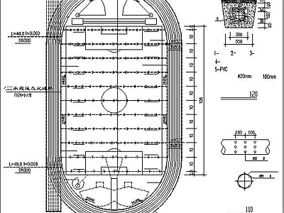 足球场 滤管 盲沟 施工图
