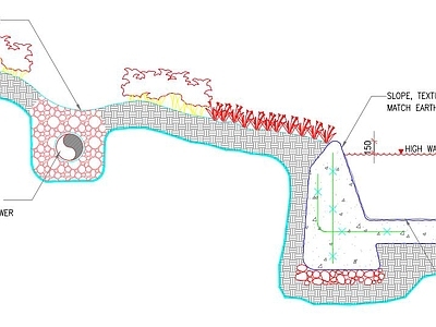 现代简约绿化驳坎 施工图