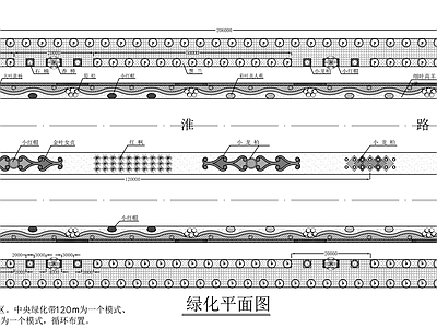 街道绿化设计 施工图