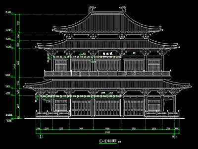 藏经阁建筑 施工图