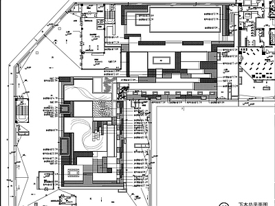 现代屋顶花园 廊架 流水景墙施工图