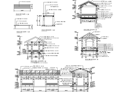 古建亭子 长廊