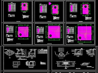雨水污水检查井CAD图库
