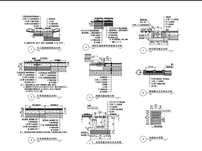 园林地面铺装 详图