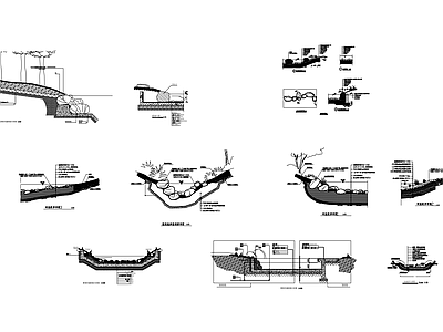 水池 河道底部做法 施工图