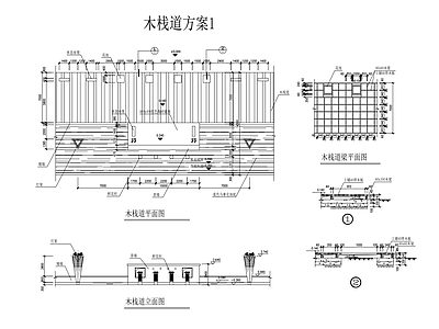 木栈道 木 施工图