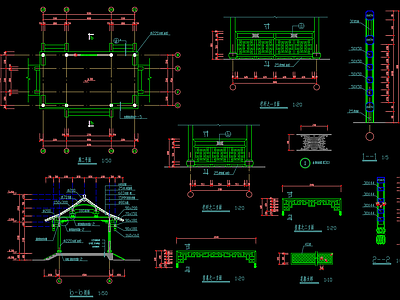 新中式古建长廊 施工图