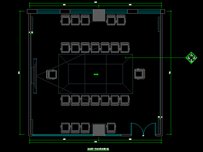 现代会议室 施工图