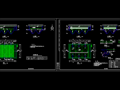 废水斜管沉淀池 平面剖面
