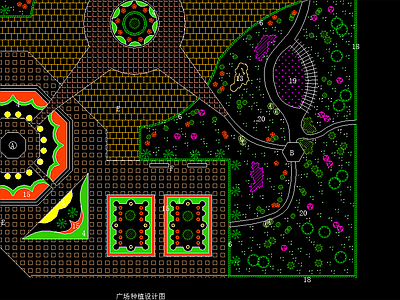 广场景观 种植设计方案 施工图