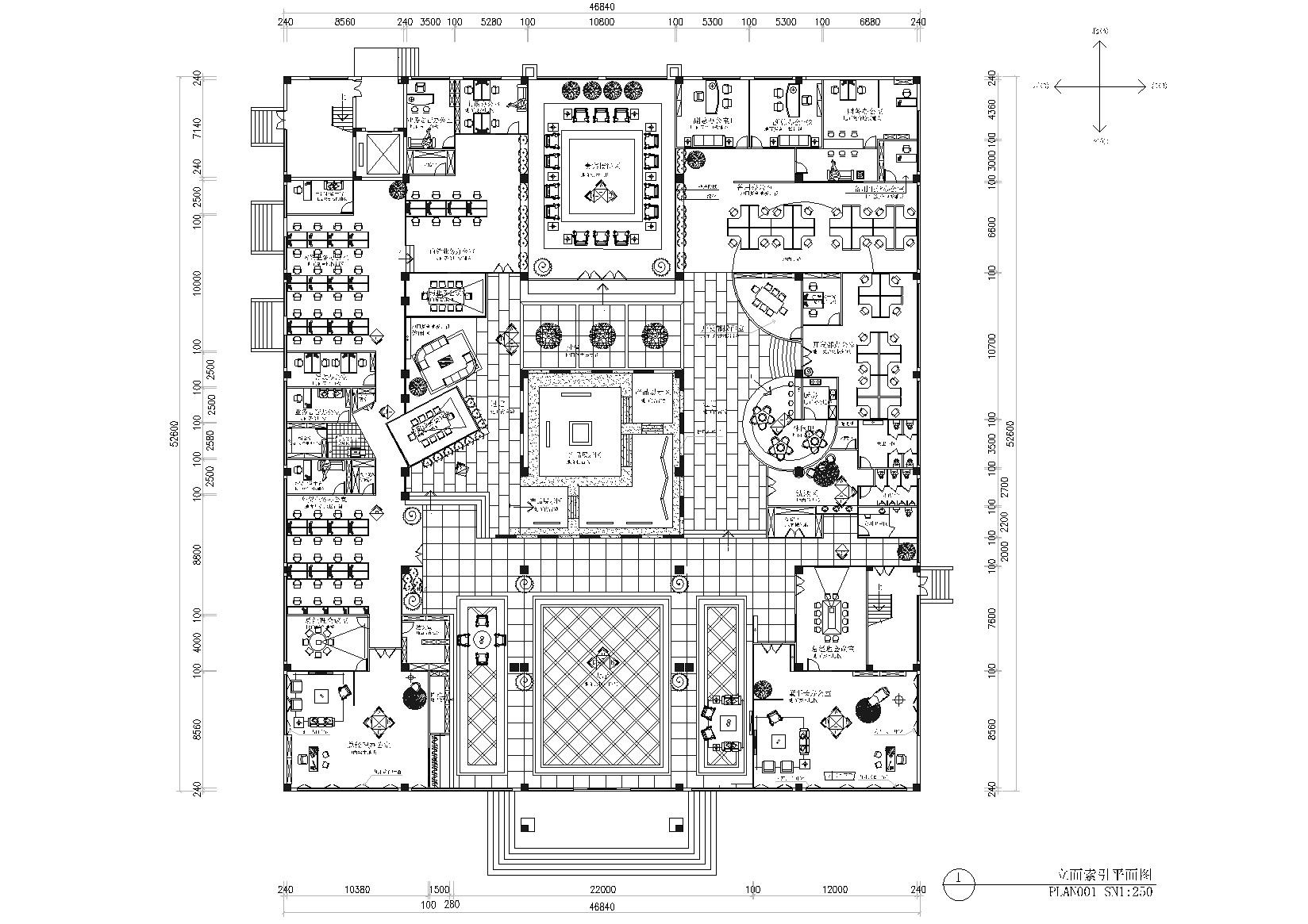 [浙江]方泰电器公司装饰设计施工图+效果图