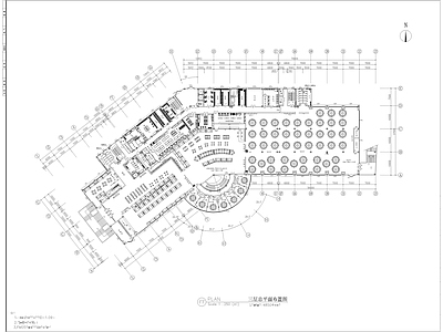 中山大学食堂平面布置图 施工图