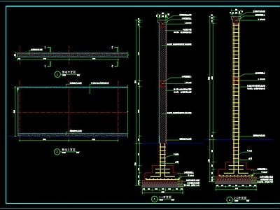4米围墙 施工图