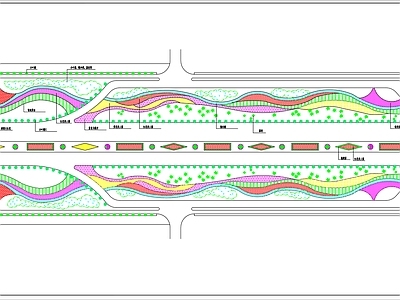 立交桥下景观绿化施工图 景观