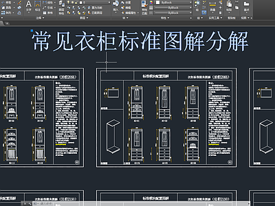 衣柜标准柜 施工图 全屋定制 标准规 详细图纸