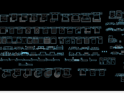 CAD床图库大全 施工图