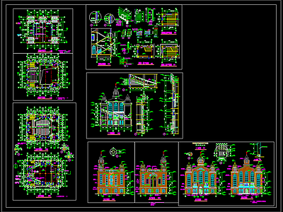 中式教堂建筑 施工图