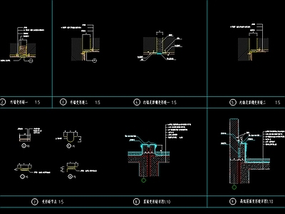 变形缝节点大样CAD设计 施工图 建筑通用节点