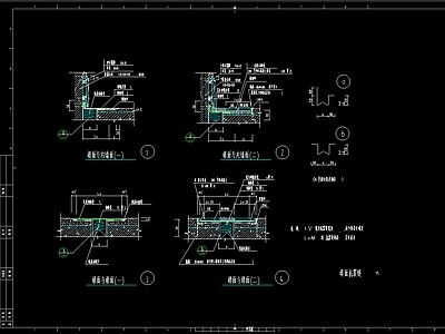 楼面抗震缝节点大样CAD设计 施工图 建筑通用节点