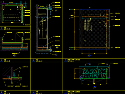 客房衣柜详图 行李架详图 详图 抽屉大样 合页 施工图 柜类