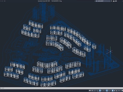 现代风小区楼盘建筑3D规划方案 3D楼盘建筑 施工图