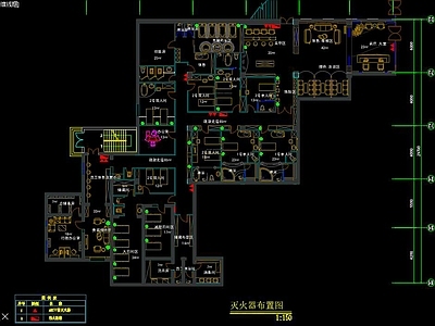 美容院装修及消防电气CAD 施工图