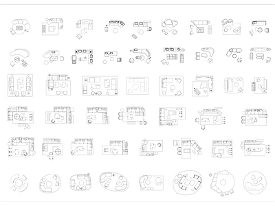 精选高端现代家具平面 施工图