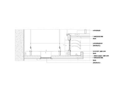 天花空调出风口灯槽吊顶节点大样图 施工图