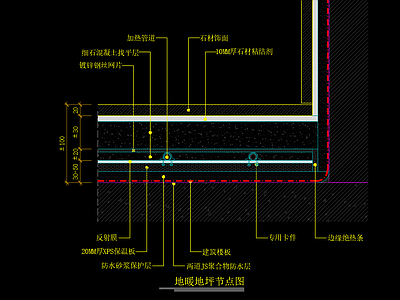 地暖地坪节点大样图