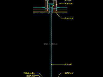 玻璃隔墙节点图