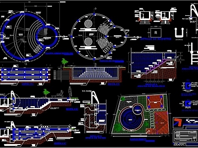 儿童泳池CAD 施工图