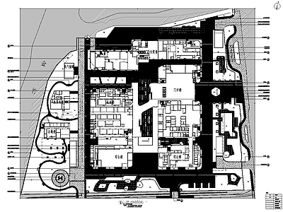 医院园林景观 施工图 医院疗养景观