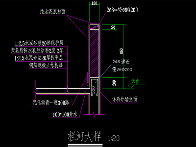 女儿墙详图 施工图 建筑通用节点