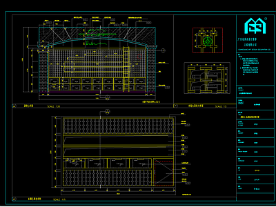 餐厅施工图 餐厅平面 酒柜 美食城施工图 墙体大样图 大样图集