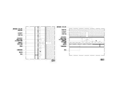 墙面硬包横竖剖详图节点大样 施工图