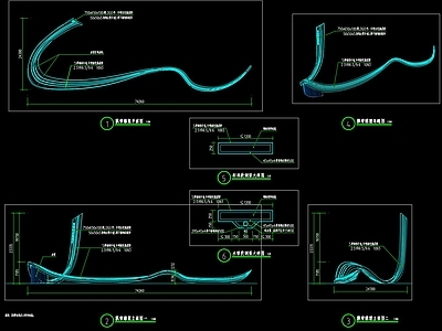 飘带雕塑详图 施工图 施工造价 竣工图 景观小品
