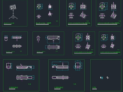 舞台灯具CAD图块