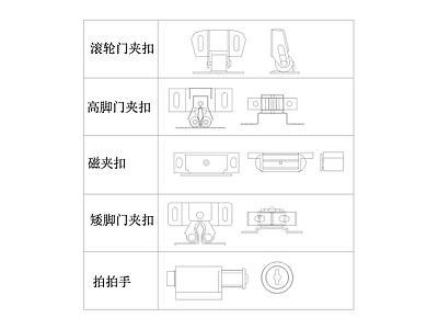 五金门夹扣 施工图