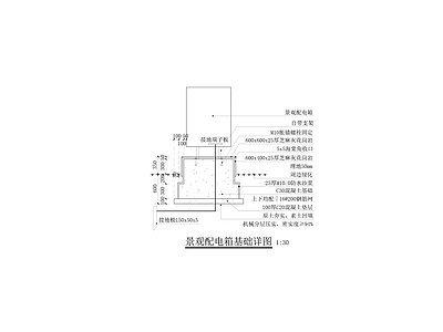 景观室外配电箱基础 局部景观