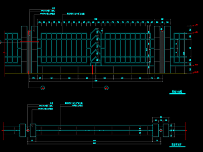 围墙栏杆施工图