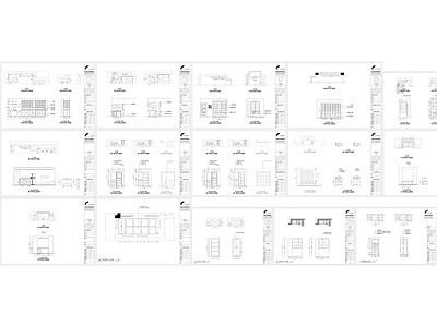 各类柜子 立面图 柜类