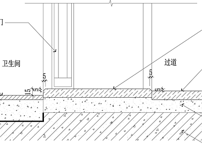 卫生间过门石节点