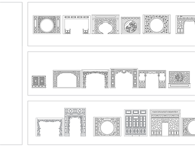 中式隔断图块合集